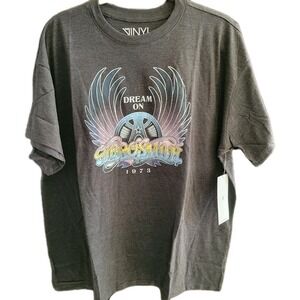 Torrid AEROSMITH Gray Graphic T Shirt Tee Relaxed Fit‎ NEW Size 0 Band Rock